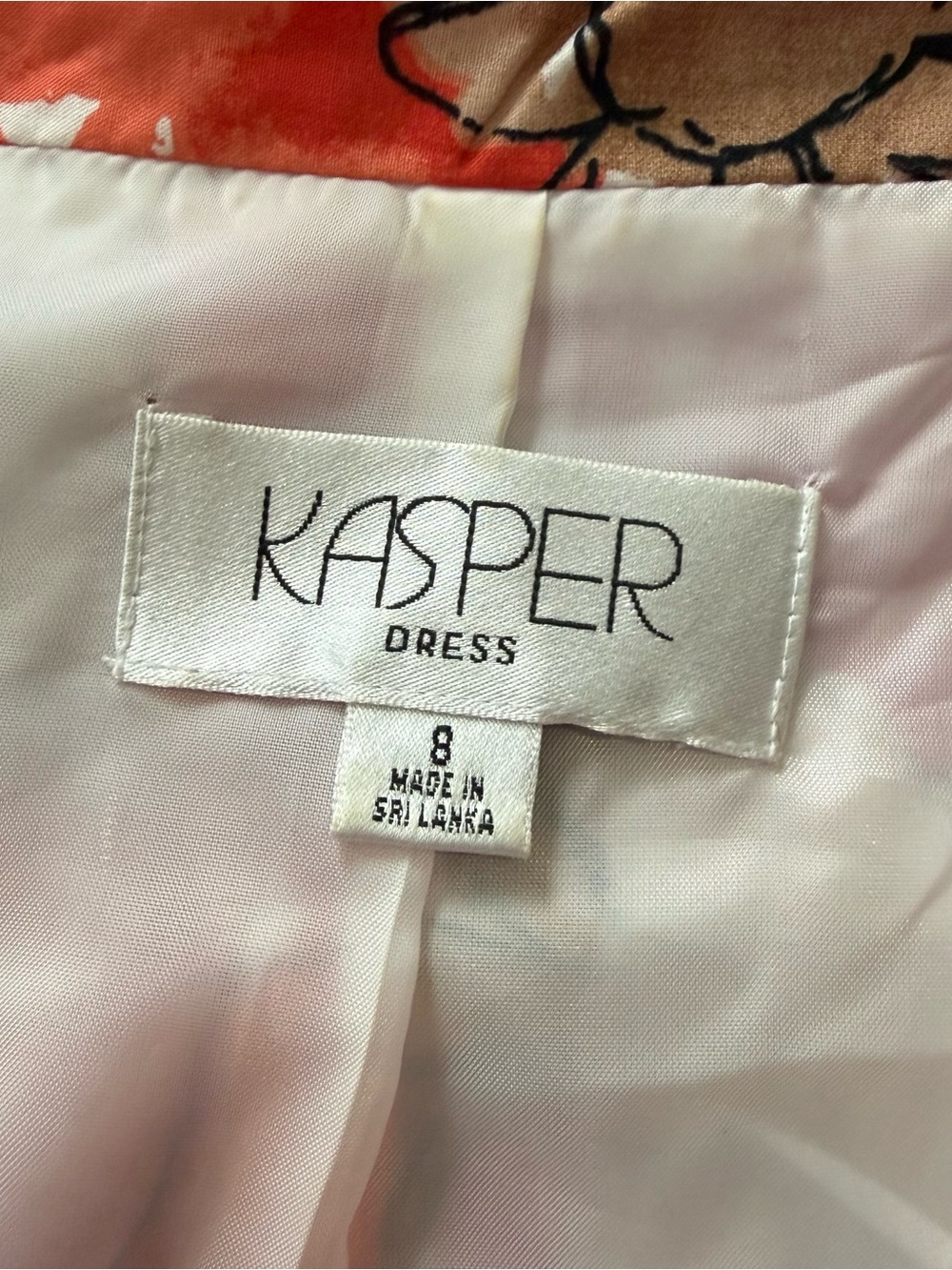 Kasper Floral Halter Dress in Fuchsia and Orange 100% Cotton - Picture 4 of 9